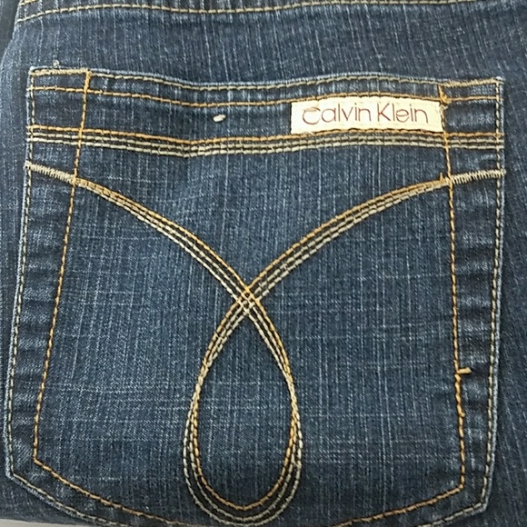 Calvin Klein Dark Wash Flare Blue Jeans - Picture 1 of 6